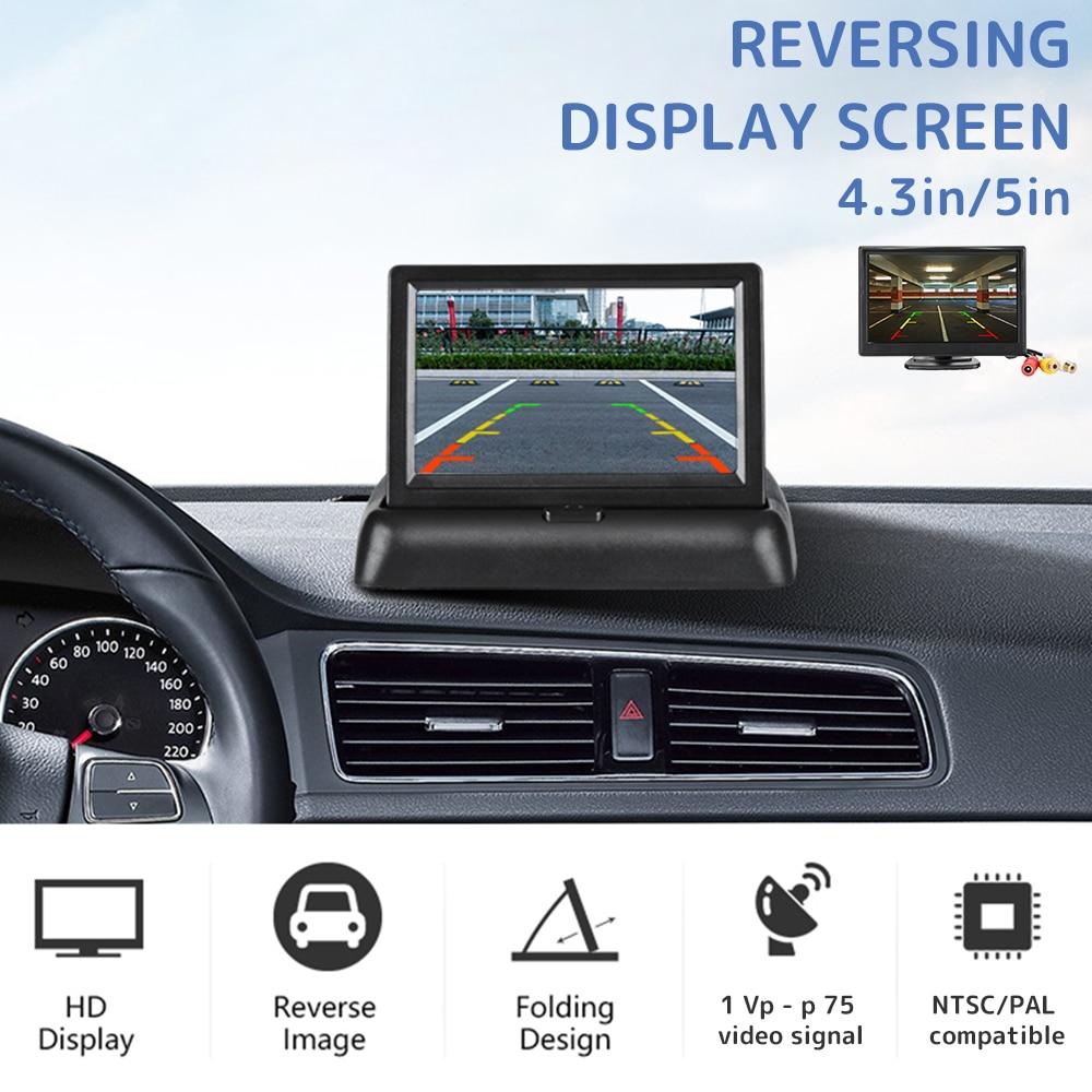 5 Inch TFT 16:9 Screen Car Monitor Digital Color TFT Foldable Monitor For Rear View Reverse Camera TFT LCD Display HD