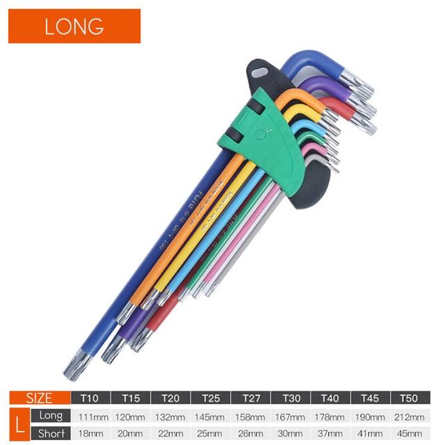 9Pcs L Type Allen Key Set Hex Wrench Screwdriver Set Hexagon Spanner Universal  Ball End Torx Star Keys Tool Hand Tools Kit
