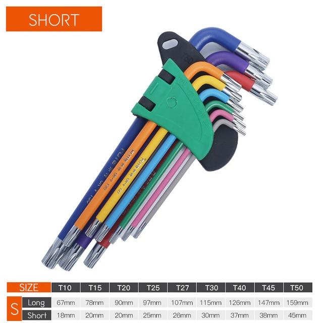 9Pcs L Type Allen Key Set Hex Wrench Screwdriver Set Hexagon Spanner Universal  Ball End Torx Star Keys Tool Hand Tools Kit