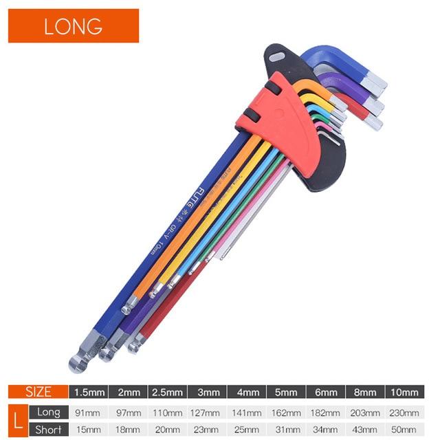 9Pcs L Type Allen Key Set Hex Wrench Screwdriver Set Hexagon Spanner Universal  Ball End Torx Star Keys Tool Hand Tools Kit