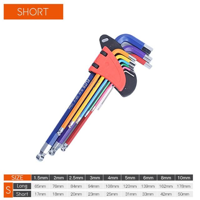 9Pcs L Type Allen Key Set Hex Wrench Screwdriver Set Hexagon Spanner Universal  Ball End Torx Star Keys Tool Hand Tools Kit