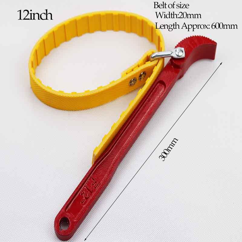 Belt Wrench Oil Filter  Chain Puller Strap Spanner Cartridge Disassembly Tool Adjustable Strap Opener Oil Filter Wrench