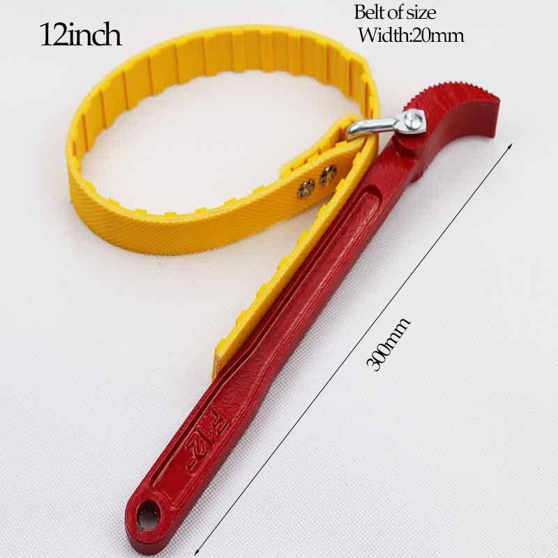 Belt Wrench Oil Filter  Chain Puller Strap Spanner Cartridge Disassembly Tool Adjustable Strap Opener Oil Filter Wrench