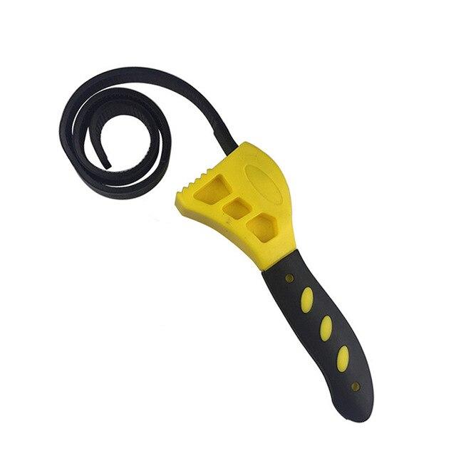 Belt Wrench Oil Filter  Chain Puller Strap Spanner Cartridge Disassembly Tool Adjustable Strap Opener Oil Filter Wrench