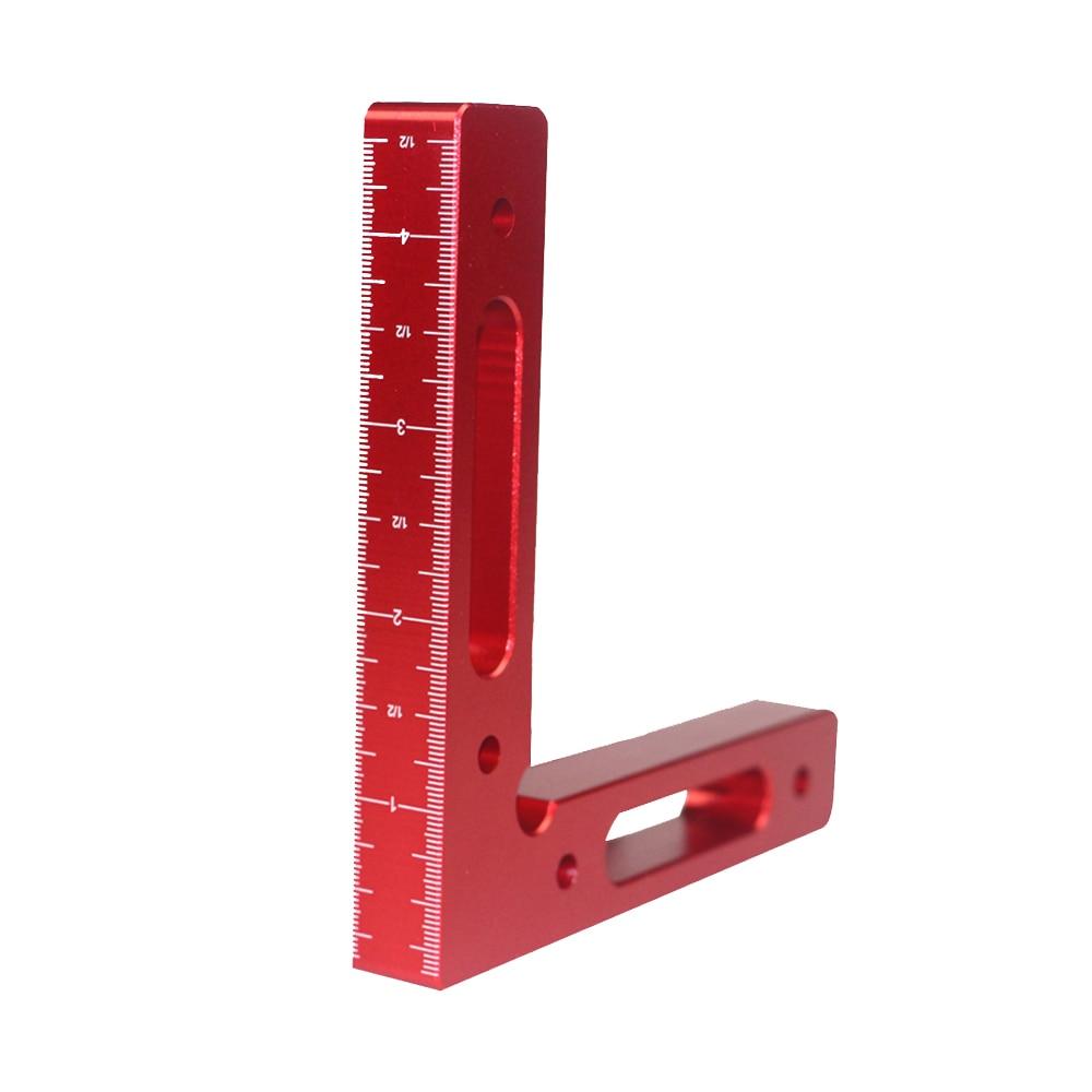 Positioning Fixture Ruler with Metric inch scales Alloy 90 Degree Precise Corner Woodworking Clamping Square Right Angle Clamps