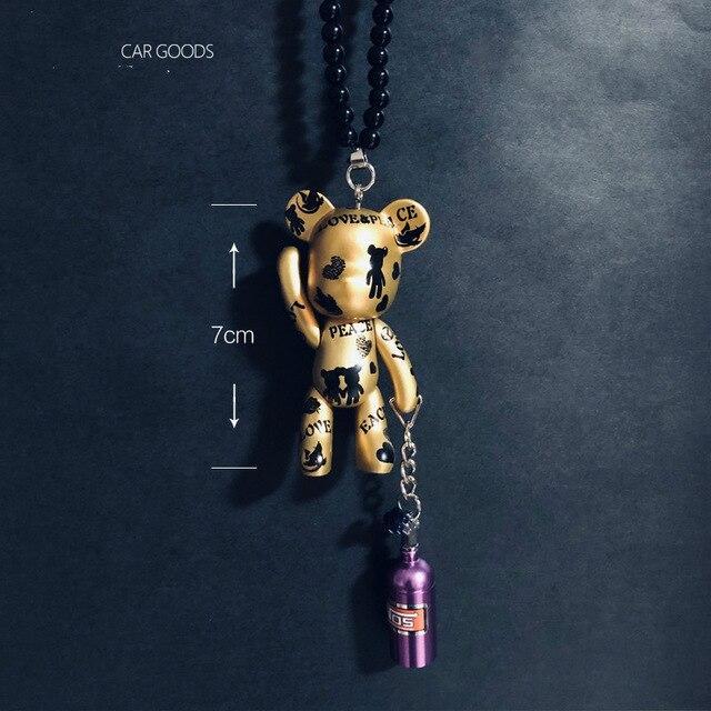 Best-selling Monkey Pendant Rear View Mirror Metal Bottle Car High-end Car Hanging Cartoon Hanging Ornaments