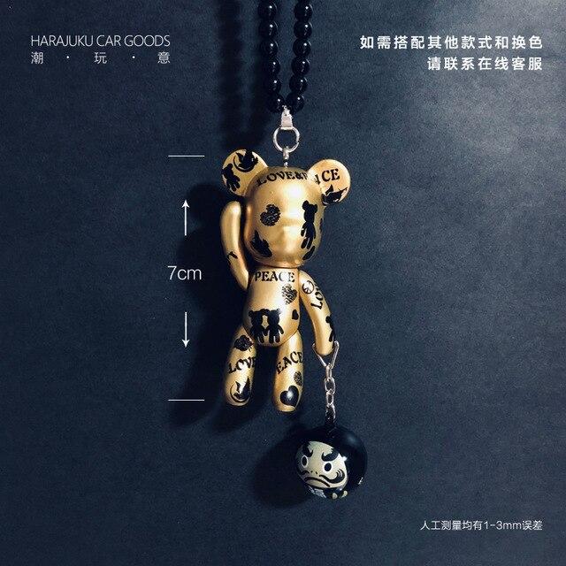 Best-selling Monkey Pendant Rear View Mirror Metal Bottle Car High-end Car Hanging Cartoon Hanging Ornaments