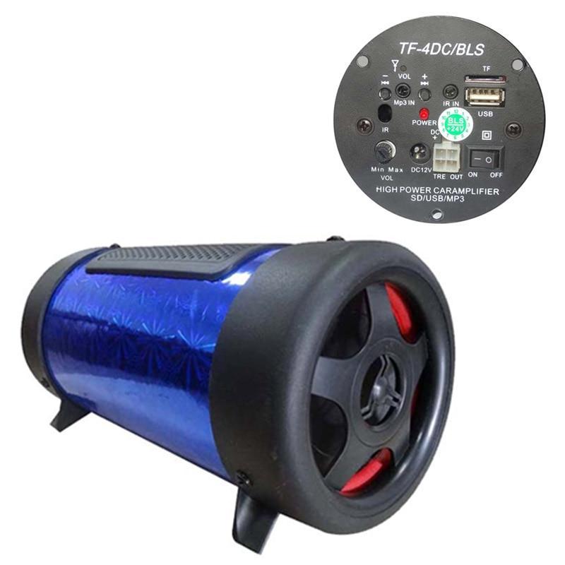 best selling 4 inch 3 colors for option support TF U disk with MAX power 50W car subwoofer audio speaker
